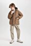 Regular Fit Long Sleeve Waterproof Hooded Inflatable Coat with Zipper and Snap Pocket for Boys C8805A8 - 7