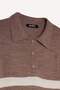 Regular Fit Polo Neck Buttoned Striped Long Sleeve Maxi Knit Dress D6523Axns - 7