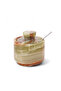 Handmade Green Onyx Marble Salt, Sugar & Spice Jar – 7.62 cm Salt Cellar with Lid & Spoon - 7