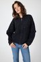 6890 Collar Detail Large Pocket Cardigan Black