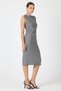 Anthracite Gray Heart Buckled Midi Dress 8144A - 7