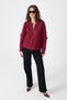 6890 Collar Detail Large Pocket Cardigan Claret Red - 3
