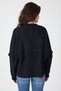 6890 Collar Detail Large Pocket Cardigan Black - 5