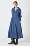 8150A Front Zipper Jacket Skirt Set Indigo - 2