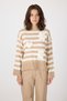 Biscuit Striped Embroidered Detailed Sweater 7090 - 6