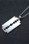 Forse Chain Razor Necklace Men's Unisex Steel Necklace with Chain Cck03 - 4