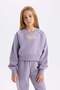 2-Piece Set for Girl - Crew Neck Printed Sweatshirt and Elastic Jogger Sweatpants - 3