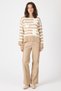 Biscuit Striped Embroidered Detailed Sweater 7090 - 3