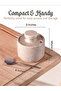 Handmade Verona Marble Salt, Sugar & Spice Jar – 7.62 cm Salt Cellar with Lid & Spoon - 5