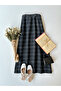 Long Black Color Tweed Skirt - 3