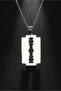 Forse Chain Razor Necklace Men's Unisex Steel Necklace with Chain Cck03 - 3