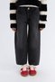 Girl's Barrel Fit Ankle Length Wide Wide Leg Jean Trousers D5448A824Wn - 4
