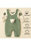 100% Cotton Skin-Friendly Baby Romper Set – Teddy Bear Pocket, Inner Bodysuit - 6