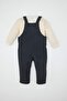 Baby Boy 2 Piece Set Crew Neck Printed T-Shirt Salopet D5406A524Wn - 5
