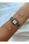 Vintage Minimal Square Steel Dial Retro Vip Watch in Christmas Gift Package - 2