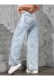 Women's Baggy Fit Denim Jean Washable Pants - 2