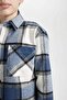 Boy's Oversize Wide Fit Polo Neck Flannel Long Sleeve Shirt D6687A824Wn - 5