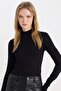 Coool Half Turtleneck Basic Solid Long Sleeve Bodysuit D8034Ax24Wn