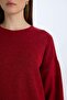 Regular Fit Crew Neck Basic Plain Sweater Tunic 3182316 - 6