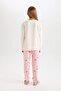 Girls Pajamas Set Powerpuff Girls Long Sleeve Top with Pattern and Elastic Waist Long Bottom D9838A824Au - 5