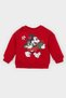 Baby Girl Disney Mickey & Minnie New Year's Themed Crew Neck Soft Furry Sweatshirt D6232A524