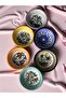 Muffin bowl 8 cm ceramic 6 piece colorful traditional pattern