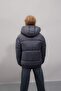 Boy's Water Repellent Hooded Zippered Snap Closure Pocketed Coat C5474A824Wn - 4