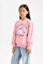 Girl's Relax Fit Crew Neck Printed Sweatshirt D1553A824Wn - 4