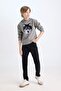 Hooded Printed Sweatshirt for Boys B2076A824Wn - 2