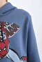 طقم مكون من قطعتين سويت شيرت بقلنسوة من Marvel Comics مع بنطال رياضي بخصر مطاطي للأولاد D2402A824AU - 4