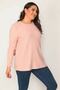 Women's Plus Size Pink DIY Striped Crew Neck Tunic 65n30416 - 4
