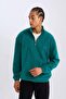 Comfort regular fit comfort mold Mock Neck Printed polar sweatshirt c7793ax24au - 4