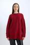 Regular Fit Crew Neck Basic Plain Sweater Tunic 3182316 - 3