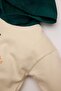 Baby Boy Slogan Printed Thin Sweatshirt Fabric Set of 2 D6240A5Ns - 3