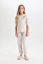 Cotton Regular Fit Printed Long Sleeve Top Elastic Waist Long Bottom Pajama Set Girls D6656A824W - 2