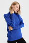 Women's Full Turtleneck Slit Sleeve Sweater S.Blue - 8