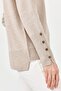Women's Full Turtleneck Slit Sleeve Sweater Beige - 7