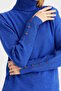 Women's Full Turtleneck Slit Sleeve Sweater S.Blue - 6