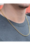 Fine Yellow Twisted Rope Men's Steel Chain Necklace 2 mm Eck28K