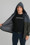 Men's Windbreaker Jacket with Fixed Hood and Zippered Pockets - 2