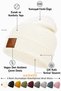 Women's Winter Leather Label Detailed Ecru Wool Beret