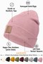 Women's Winter Leather Label Detailed Powder Wool Beret