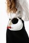 Aliso White Cherry Charm Women's Shoulder Bag with Gift