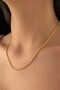 Fine Yellow Twisted Rope Men's Steel Chain Necklace 2 mm Eck28K - 7