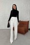Women's High Waist Lycra Velcro Palazzo Trousers 3030 - 5