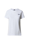 White Women's Crew Neck T-Shirt Nf0A87Nhfn41 Simple Dome Slim Tee - 4