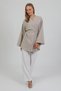 100% Cotton Linen Pocket Belted Summer Women's Kimono 1166 - Breathable Natural Fabric - 7