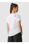White Women's Crew Neck T-Shirt Nf0A87Nhfn41 Simple Dome Slim Tee - 3