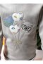 Girl's Floral Patterned Winter Three-Piece Set: Embroidered Blouse, Vest, and Pants - 6