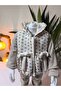 Girl's Floral Patterned Winter Three-Piece Set: Embroidered Blouse, Vest, and Pants - 7